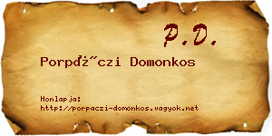Porpáczi Domonkos névjegykártya